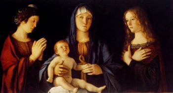 喬凡尼 貝利尼 Bellini Giovanni Virgin And Child Betwwn St Catherine And St Mary 喬凡尼 貝利尼 Bellini Giovanni Virgin And Child Betwwn St Catherine And St Mary